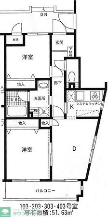 すずらんマンションの物件間取画像